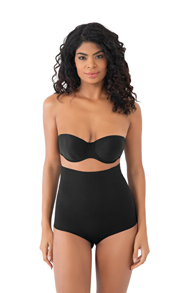 BANEGA Black Laser Cut Recovery Slip Corset with High Waist and Anti-Slip Band