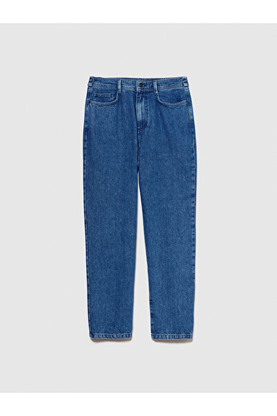 Sisley Men's Blue Cotton Relaxed Cut Denim Jogger Pants
