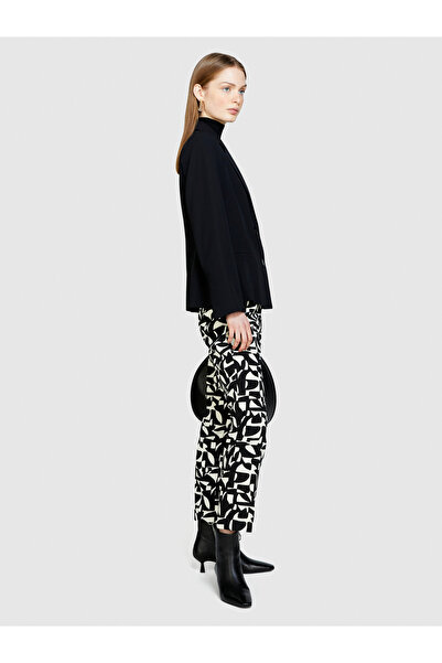 Sisley Kadın Siyah Mix Tamamı Baskılı Normal Bel Pantolon Cigarette Pantolon