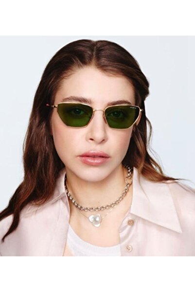 Vogue VO4316S51527256 Kadın Güneş Gözlüğü Rose Metal Çerçeve Yeşil Lens UV400