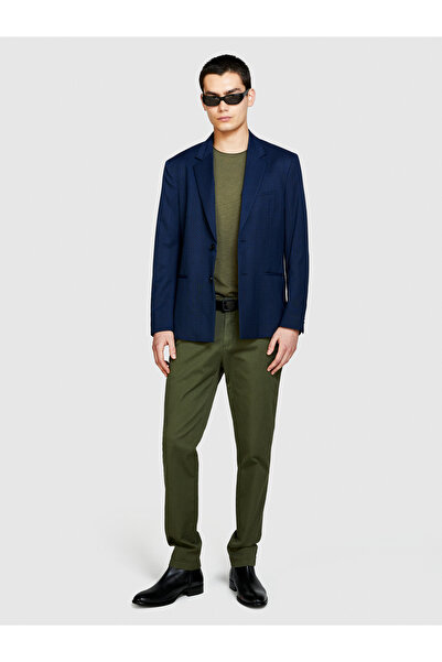 Sisley Men's khaki stretch cotton Slim Fit pants