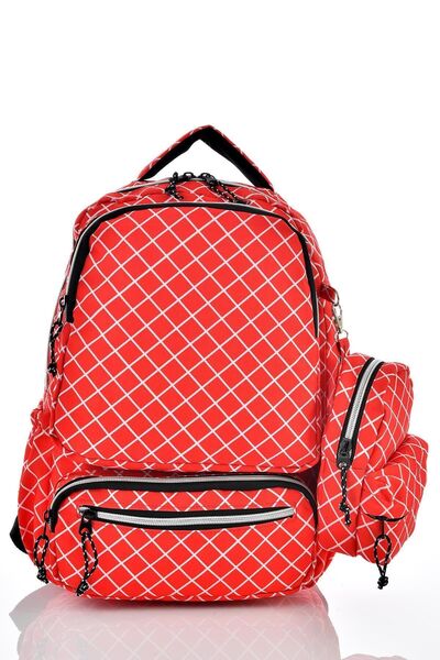 Güneş 2025 Školski Ranac set sa držačem za olovke crvene boje