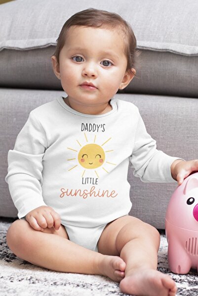 Overoz بدلة أطفال من القطن العضوي المطبوع من Little Sunshine - بأكمام طويلة، ...