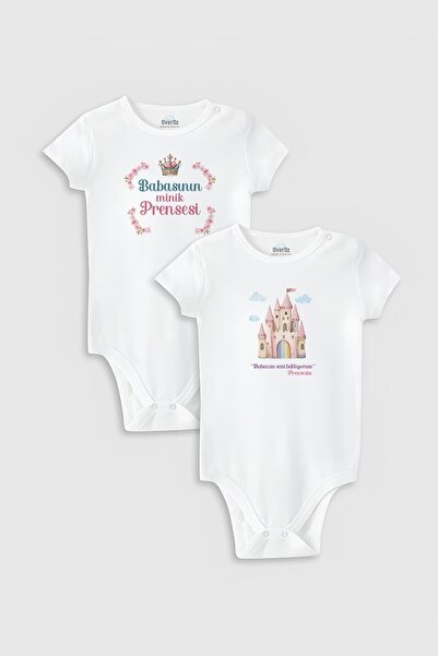 Overoz 2-Piece Organic 100% Cotton Baby Bodysuit - Bodysuit with Badi Snap Fa...