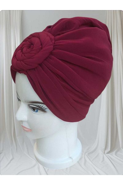 aytenli Sandy Reversible Knot Bonnet with Filled Flower Detail
