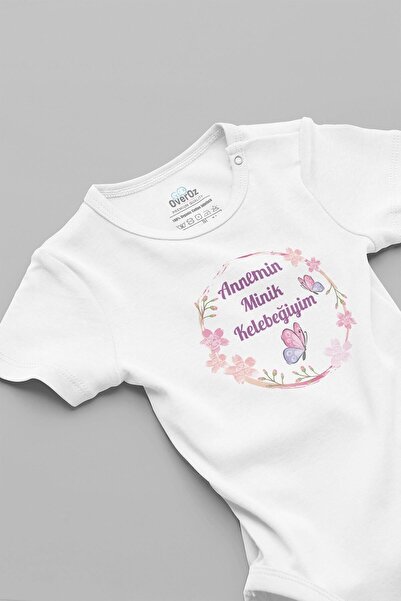 Overoz بدلة أطفال مطبوعة "I'm My Mother's Little Butterfly" - مصنوعة من القطن...