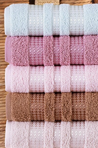 BİNNUR HOME Stars 50x90 Cm 6-Piece Antibacterial Hand and Face Towel | Cotton