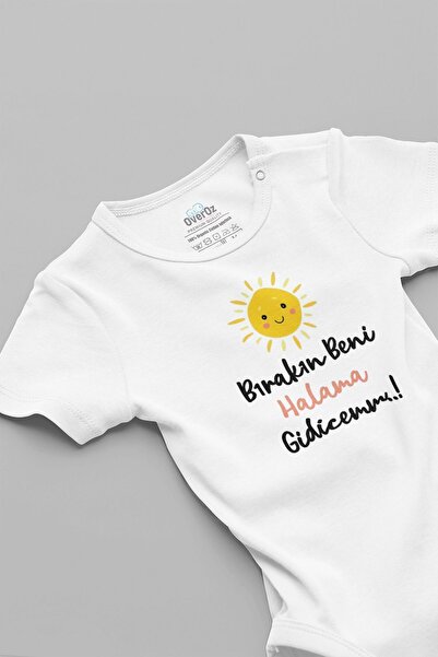 Overoz Organic Cotton Halama Gidicem Baby Body - Short Sleeve Jumpsuit with S...