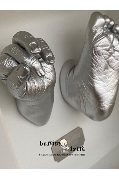 Benim İzim 3 Boyutlu Bebek El Ve Ayak Heykel Kiti Boya Hediyeli