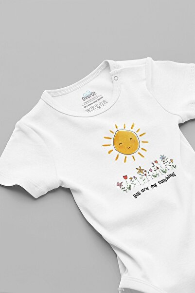 Overoz بدلة أطفال عضوية مطبوع عليها عبارة "You Are My Sunshine Sunshine" - مص...