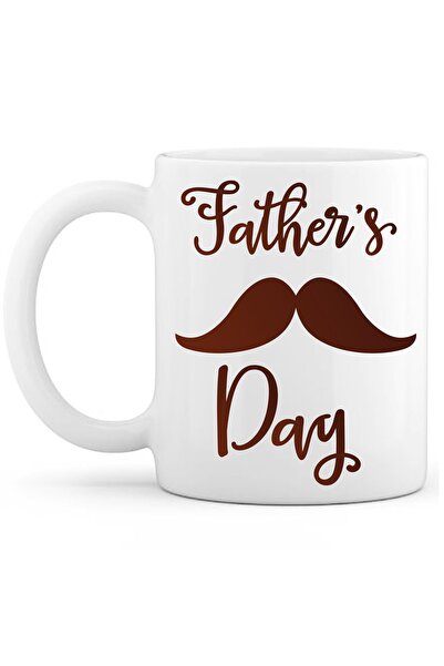 OXVİN كوب قهوة لعيد الأب 2 بطباعة خاصة (مفرد) من البورسلين