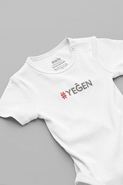 Overoz بدلة أطفال مصنوعة من القطن العضوي بنسبة 100% مطبوعة باللون الأبيض مع م...