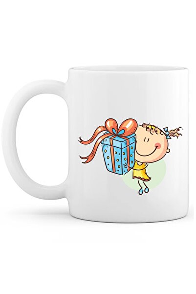 OXVİN فتاة لطيفة 7 كوب قهوة مطبوع بطباعة خاصة (مفرد) بورسلين