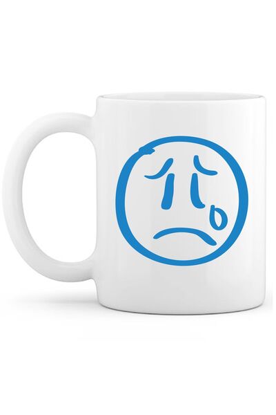 OXVİN Crying Emoji Coffee Cup Special Edition (Single) Porcelain