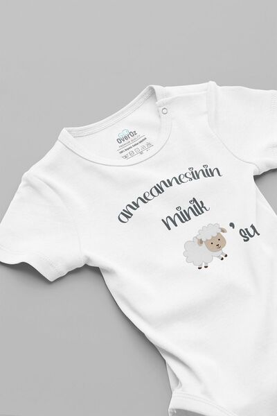 Overoz بدلة أطفال من ليتل لامب - 100% قطن عضوي، بأكمام قصيرة، بدلة أطفال 5135-aa