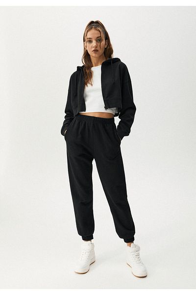 OXVİN Άνετη εφαρμογή Basic Jogger Φούτερ με τσέπες