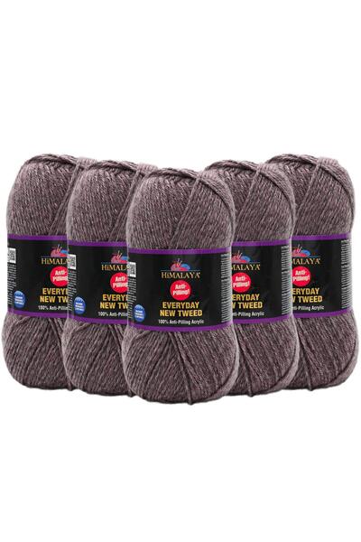 5 Adet Himalaya Everyday New Tweed Anti Pilling El Örgü İpliği - 75125 Vizon