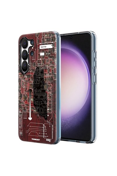 Youngkit غطاء سلسلة تكنولوجيا متوافق مع هاتف Galaxy S23 Plus