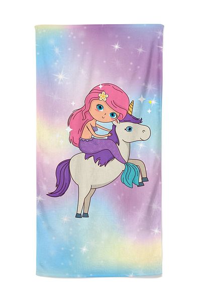 MoveBeach Παιδική πετσέτα θαλάσσης με σχέδιο Unicorn, Πετσέτα μπάνιου