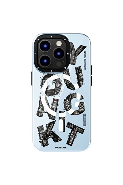 Youngkit iPhone 14 Pro Max Uyumlu Kılıf Magsafe Şarj Özellikli Yazı Temalı YoungKit Mechanic Serisi Kapak