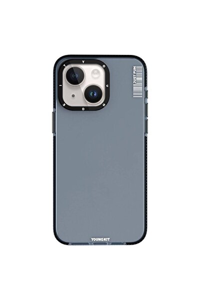 Youngkit iPhone 15 Uyumlu Kılıf Pürüzsüz Düz Arka Yüzey YoungKit Crystal Colo...