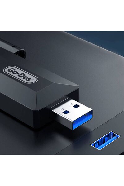 Go-Des 4 Antenli Kablosuz İnternet Sağlayıcı USB WiFi Wireless Adaptör Go Des GD-BT318 Çift Bantlı 1200m