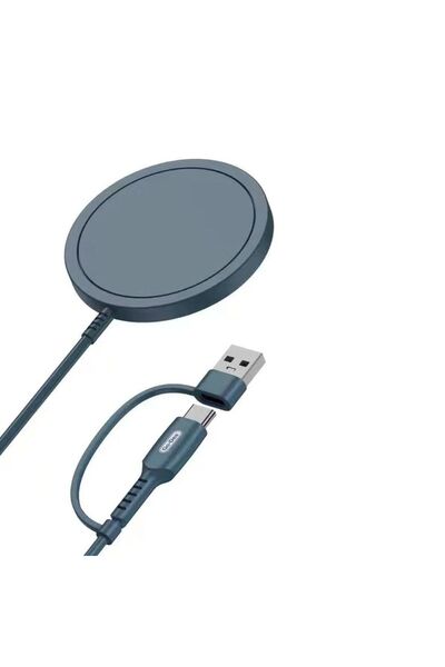 Magsafe Wireless Charger 15W with Go Des GD-UC606 2 in 1 Usb and Type-c Port