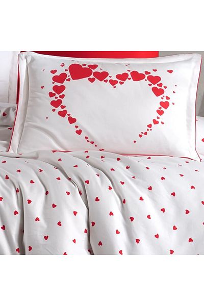 Hobby White Cotton Satin Duvet Cover Set - Double Hobby