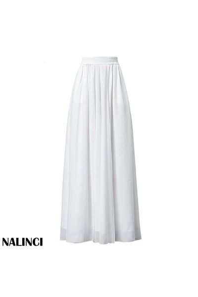 NALINCI Chiffon Skirt White
