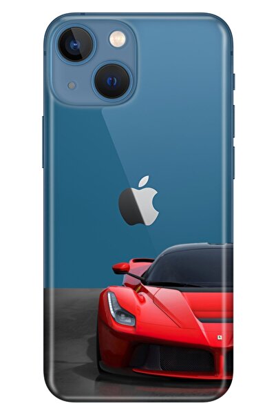 cupcase Iphone 13  Uyumlu Kılıf Desenli Esnek Silikon Telefon Kabı Kapak - Ferrari