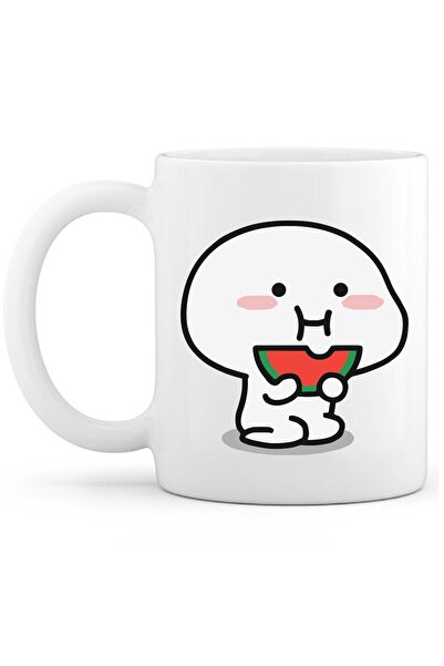 OXVİN Watermelon Eater Bubu&Dudu Coffee Cup Special Print (Single) Porcelain