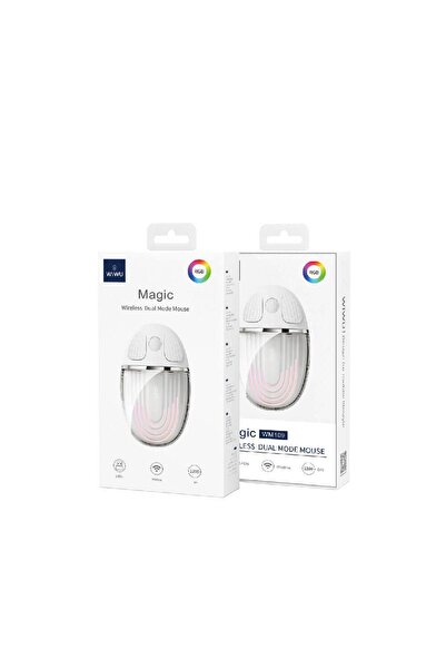 WIWU Kablosuz Mouse Şeffaf Tasarımlı Wiwu WM109 Magic Wimice Serisi 1200 DPI Ev&Ofis Beyaz