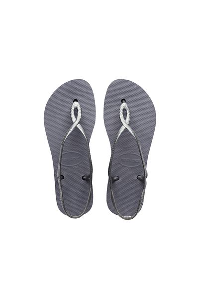 Havaianas Luna Grey Steel Flatform Women's Slippers - 4148600 -5178