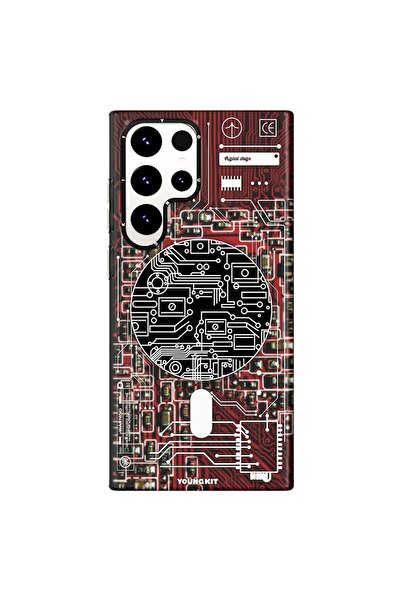 Youngkit Galaxy S23 Uyumlu Ultra Kılıf Magsafe Şarj Özellikli YoungKit Technology Serisi Kapak