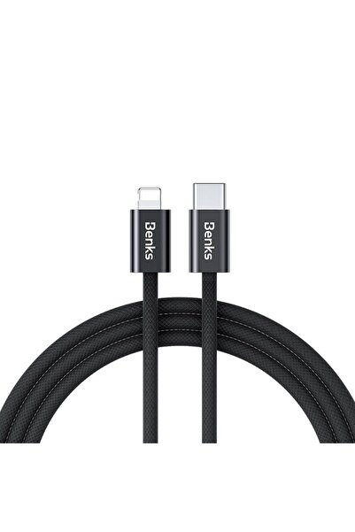 Benks iPhone Kablo Uyumlu Benks D46 Type-C to Lightning Örgülü Şarj ve Data K...