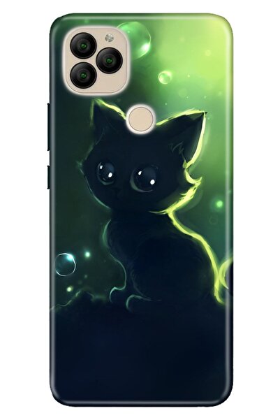 General Mobile Gm 22 Kılıf Kamera Korumalı Trend Ol Kapak Silikon Küçük Kedi