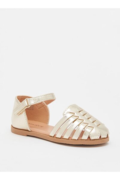 Juniors Flat Sandals with Hook and Loop Closure