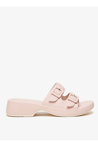 Le Confort Open Toe Slip-On Sandals with Flat Heels