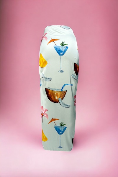 pistore White SatinPareo-MargaritaCoco Tropical Women's Beach Dress, New Season