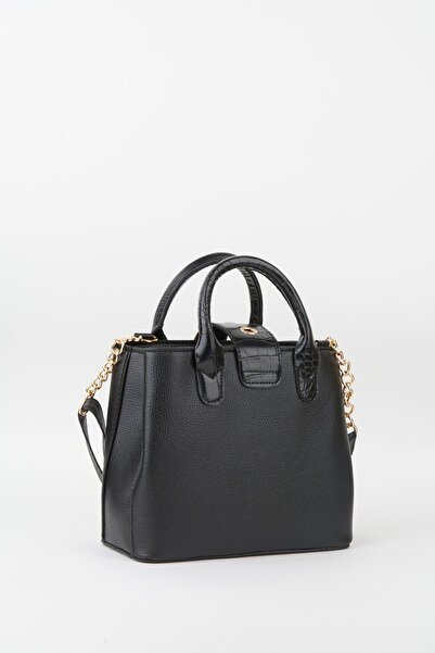 Vivaq Dámská taška Box Černá z umělé kůže přes rameno a popruh na zip Taška do ruky a přes rameno