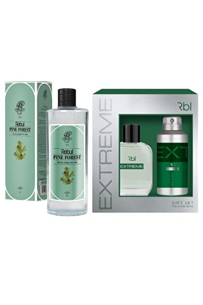 Rebul Extreme Set Parfüm 100 ml + Deodorant Spray 150 ml + Pıne Forest 250 ml...