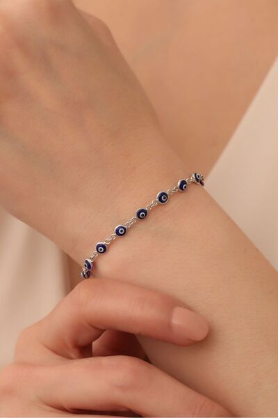 Nox Jewelry 925 Ayar Gümüş Nazar Boncuklu Bileklik
