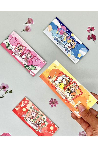 Kağıt Gemi Dükkan Cute Girl Orange Cover Post-it / Index Sticker / Index / Sticky Note