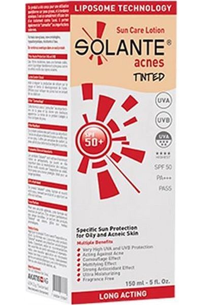 Solante 150 Ml SPF 50+ Acne Tinted Sun Care Lotion