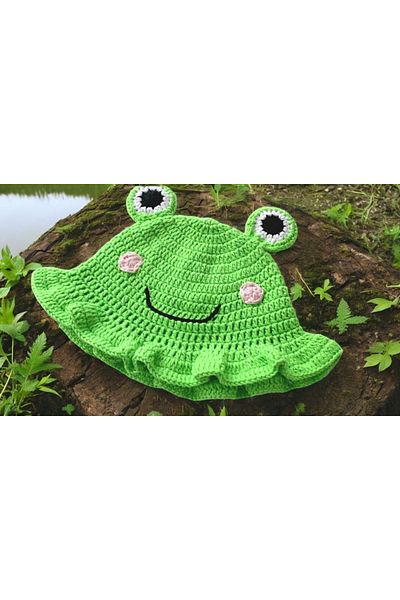 PERFECT Girl's Hat - Hand Knitted, 100% Cotton Bucket Hat