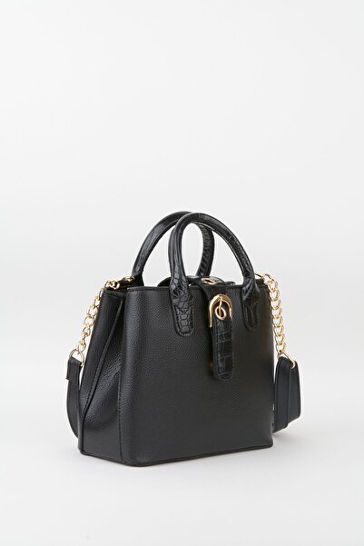 Vivaq Dámská taška Box Černá z umělé kůže přes rameno a popruh na zip Taška do ruky a přes rameno