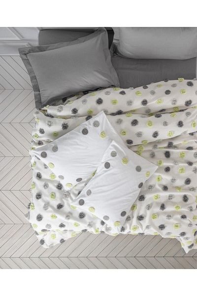 ŞENER HOME Cottonbox Bonny Leroy Gray Pique Set - Double