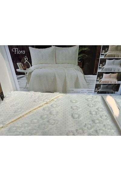 TUTUYA TEXTIL 3 Piece Bearded Bed Cover Set - Dowry Daily Use