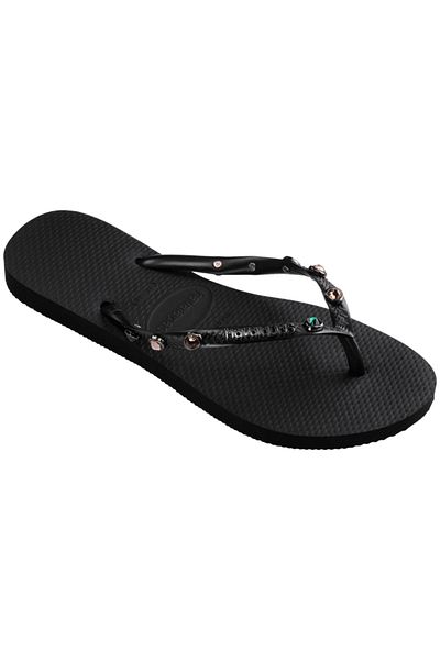 Havaianas Papuci negri subțiri de lux pentru femei - 4149285 -0090