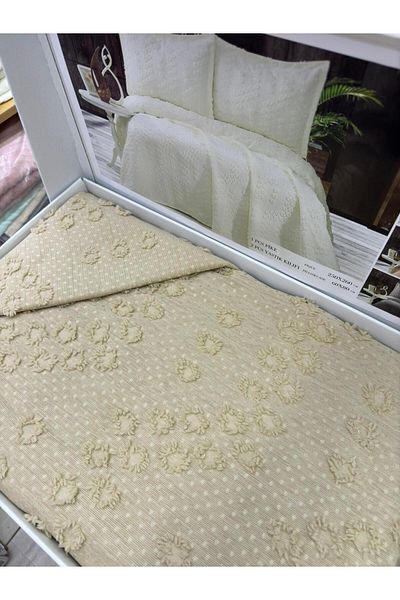 TUTUYA TEXTIL 3 Piece Bearded Bedspread - Dowry Daily Use